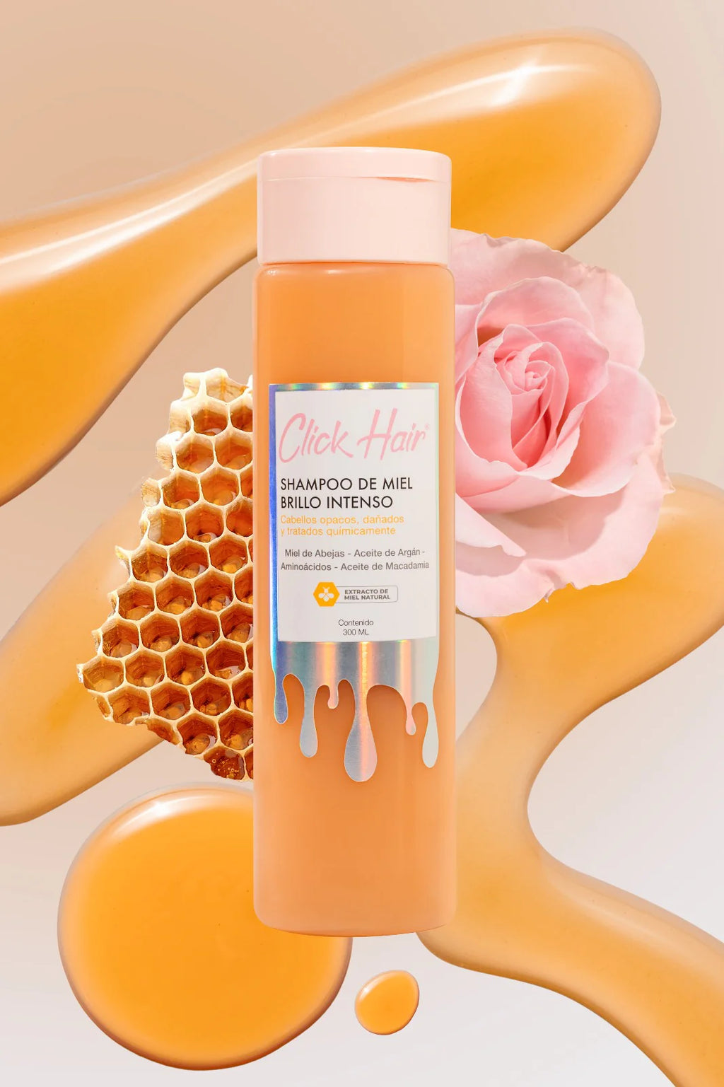 Shampoo de miel brillo intenso Click Hair