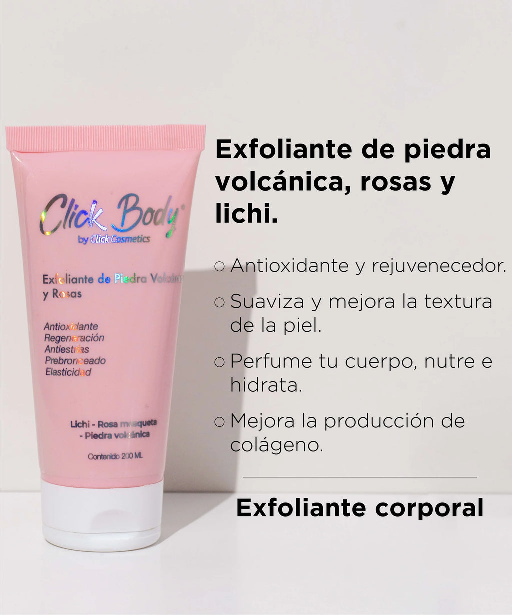 Exfoliante soportal de rosas Click Body