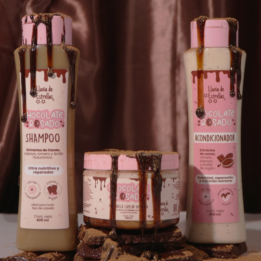 Kit capilar chocolate rosado Lluvia de estrellas