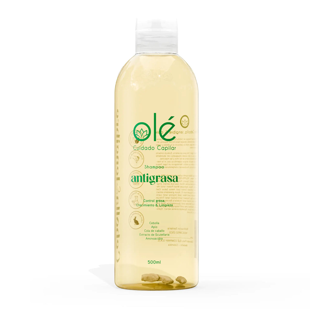 Shampoo Cebolla y jengibre antigrasa olé