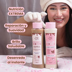 Shampoo + acondicionador chocolate rosado Lluvia de estrellas